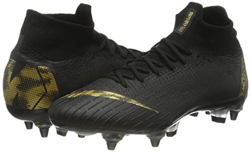 Nike Superfly 6 Elite SG-Pro AC Mens Football Boots AH7366 Soccer Cleats (UK 6.5 US 7.5 EU 40.5, Black Metallic Vivid Gold 077)