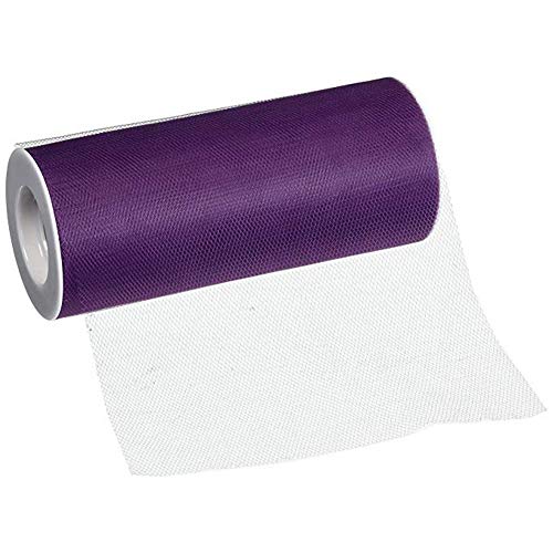 Tulle Fabric - 6 Inches Wide X 25 Yards (Plum)