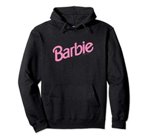 barbie pink logo pullover hoodie pullover hoodie