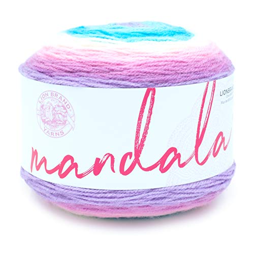 Lion Brand Yarn Mandala Yarn, Multicolor Yarn for Crocheting and Knitting, Craft Yarn, Liger, 1770 Foot (Pack of 1)