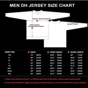 JPOJPO Men's Cycling Jersey MTB T Shirt Long Sleeve Mountain Bike Motorcycle Bicycle Clothes Anti-UV L Black