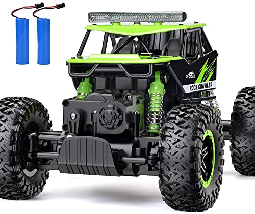 NQD Rc Car, Remote Control Monster Truck, 2.4Ghz 4wd Off Road Rock Crawler Vehicle, 1:16 All Terrain Rechargeable Electric Toy for Boys & Girls