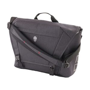 mobile edge alienware area-51m laptop messenger bag - fits laptops 15 inches to 17.1 inches - tactical messenger bag for men & women with padded laptop & tablet compartments - heather gray, awa51mb17
