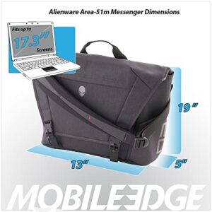 Mobile Edge Alienware Area-51m Laptop Messenger Bag - Fits laptops 15 Inches to 17.1 Inches - Tactical Messenger Bag for Men & Women with Padded Laptop & Tablet compartments - Heather Gray, AWA51MB17