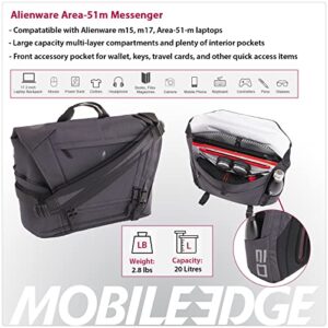 Mobile Edge Alienware Area-51m Laptop Messenger Bag - Fits laptops 15 Inches to 17.1 Inches - Tactical Messenger Bag for Men & Women with Padded Laptop & Tablet compartments - Heather Gray, AWA51MB17