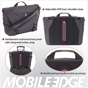 Mobile Edge Alienware Area-51m Laptop Messenger Bag - Fits laptops 15 Inches to 17.1 Inches - Tactical Messenger Bag for Men & Women with Padded Laptop & Tablet compartments - Heather Gray, AWA51MB17