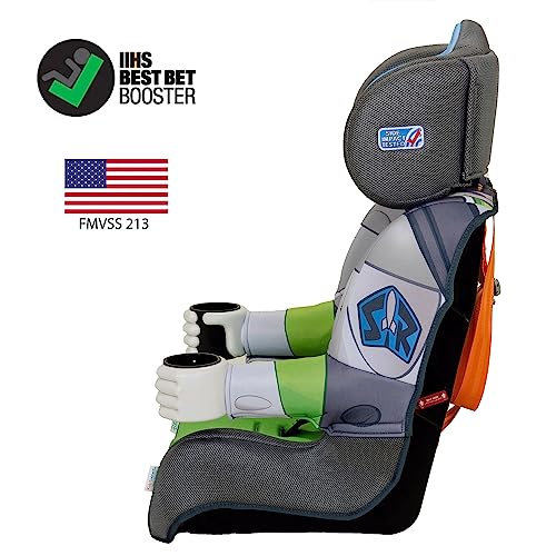 KidsEmbrace Disney Pixar Toy Story Buzz Lightyear 2-in-1 Forward Facing Booster Car Seat, Green/White/Grey