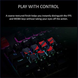 ASUS ROG Gaming Keycap Set - Textured Side-Lit Design for FPS & MOBA Gaming | Accurate Keypress with Strong Grip | Compatible with Cherry MX Switches | Includes Keycap-Puller Tool for Easy Installatio