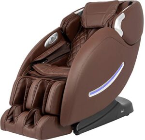 osaki os-4000xt b massage chair with led light control, brown, ache sensor, l-track massage, 2-step zero gravity mode, 6 massage styles, 6 auto massage programs, space saving technology