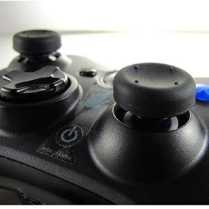 8 Pcs Heightened Soft Silicone Anti-Slip Analog Joystick Thumb Grip Stick Cap Cover Case Skin Skid Heighten for Playstation 4 PS4 PS3 Xbox Controller (Black)