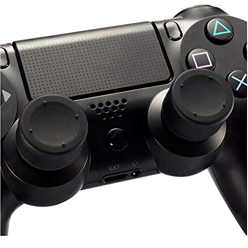 8 Pcs Heightened Soft Silicone Anti-Slip Analog Joystick Thumb Grip Stick Cap Cover Case Skin Skid Heighten for Playstation 4 PS4 PS3 Xbox Controller (Black)