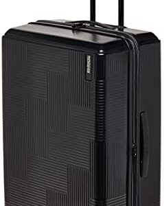 American Tourister Stratum XLT Expandable Hardside Luggage with Spinner Wheels, Jet Black, Carry-On 21-Inch