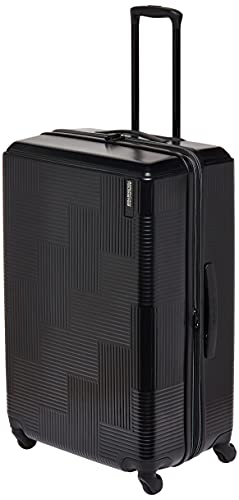 American Tourister Stratum XLT Expandable Hardside Luggage with Spinner Wheels, Jet Black, Carry-On 21-Inch