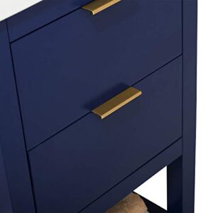 LUCA Kitchen & Bath LC20GBP Sydney 20" Bathroom Vanity Set in Midnight Blue with Integrated Porcelain Top