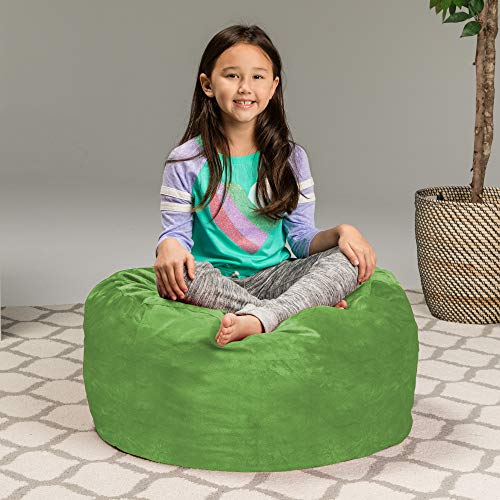 Sofa Sack - Plush, Ultra Soft Kids Bean Bag Chair - Memory Foam Bean Bag Chair with Microsuede Cover - Stuffed Foam Filled Furniture and Accessories for Kids Room - 2' Lime