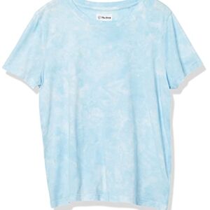 The Drop Women's Courtney Short Sleeve Tiny Crew Neck Jersey T-Shirt Shirt, -Sky Blue Tie Dye, S