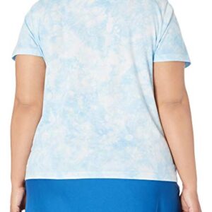 The Drop Women's Courtney Short Sleeve Tiny Crew Neck Jersey T-Shirt Shirt, -Sky Blue Tie Dye, S