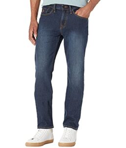 u.s. polo assn. men's 5 pocket slim straight denim jean, stretch dark enzyme, 38wx30l