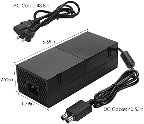 YAEYE Power Supply Brick for Xbox One with Power Cord, (Low Noise Version) AC Adapter Power Supply Charge Compatible with Xbox One Console, 100-240V Auto Voltage