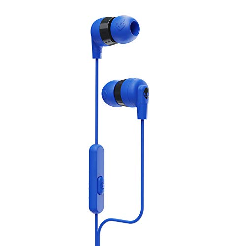 Skullcandy Ink'd+ In-Ear Wired Earbuds, Microphone, Works with Bluetooth Devices and Computers - Cobalt Blue (Discontinued by Manufacturer)