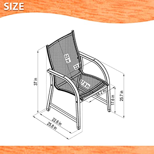 Amazonia Adelaide Eucalyptus Patio Dining Set | Teak Finish | Durable and Ideal for Outdoors, Round 5-Piece