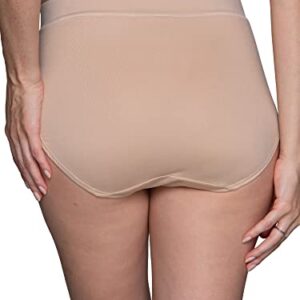 Vanity Fair womens Beyond Comfort Seamless Waist Panties Briefs, Hi Cut - Neutral, 7 US