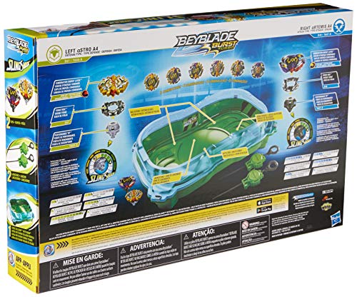 BEYBLADE Burst Turbo Slingshock Cross Collision Battle Set - Complete Set with Burst Beystadium, Battling Tops, & Launchers Game - Age 8+