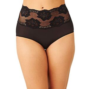 wacoal womens light and lacy panty briefs, black, large us