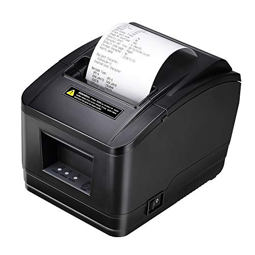 MUNBYN USB 80mm Receipt Printer, POS Printer with Auto Cutter ESC/POS Command for Windows（Only USB Connection）