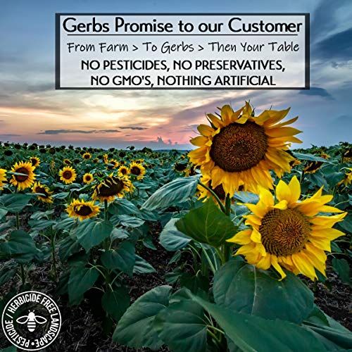 GERBS Raw Whole Sunflower Seed In Shell 2 lbs., Top 14 Allergy Free Foods, Healthy Superfood Snack, Non GMO, No Oils, No Preservatives, Resealable Bag, Gluten Free, Peanut Free, Vegan, Keto, Kosher
