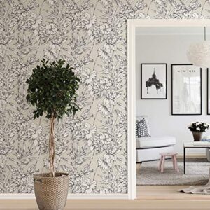 NuWallpaper NUS3145 Grey Cayman Peel & Stick Wallpaper, Neutral