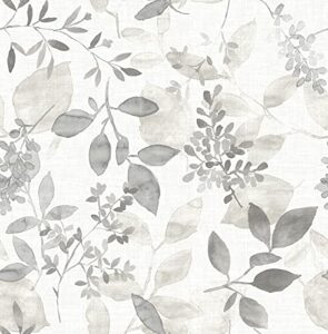 nuwallpaper nus3144 breezy peel & stick wallpaper, grey