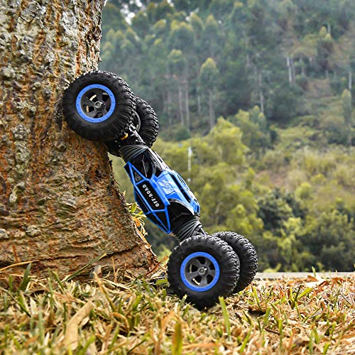 BEZGAR TD141 RC Cars-1:14 Scale Remote Control Crawler, 4WD Transform 15 Km/h All Terrains Electric Toy Stunt Cars RC Car Vehicle Truck Car with Rechargeable Battery for Boys Kids and Adults