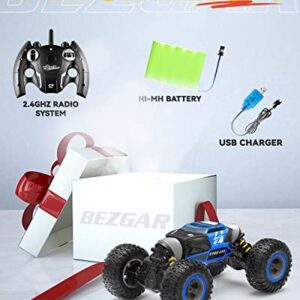 BEZGAR TD141 RC Cars-1:14 Scale Remote Control Crawler, 4WD Transform 15 Km/h All Terrains Electric Toy Stunt Cars RC Car Vehicle Truck Car with Rechargeable Battery for Boys Kids and Adults