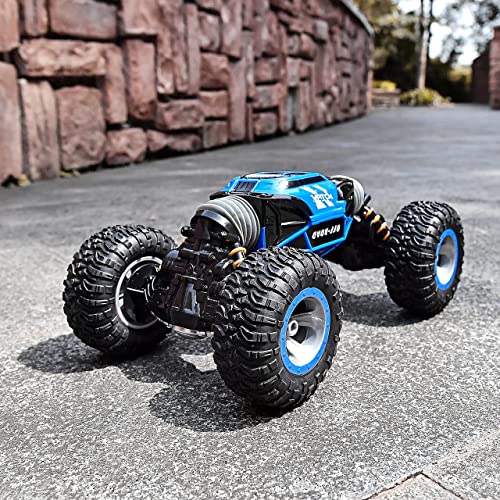 BEZGAR TD141 RC Cars-1:14 Scale Remote Control Crawler, 4WD Transform 15 Km/h All Terrains Electric Toy Stunt Cars RC Car Vehicle Truck Car with Rechargeable Battery for Boys Kids and Adults