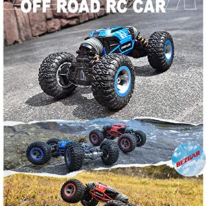 BEZGAR TD141 RC Cars-1:14 Scale Remote Control Crawler, 4WD Transform 15 Km/h All Terrains Electric Toy Stunt Cars RC Car Vehicle Truck Car with Rechargeable Battery for Boys Kids and Adults