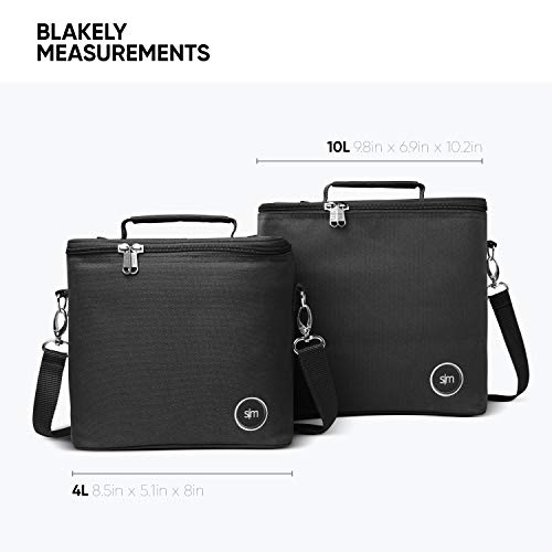 Simple Modern Lunch Box for Women & Men | Large Reusable Insulated Lunch Cooler Tote Bag | Spacious Container for Adult, Work, Travel, and School | Blakely Collection | 4 Liter | Midnight Black