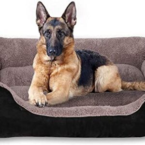 Utotol Dog Beds for Large Dogs, Washable Large Pet Dog Bed Sofa Firm Breathable Soft Couch for Jumbo Large Medium Small Puppies Cats Sleeping Orthopedic Dog Bed, Waterproof Non-Slip Bottom