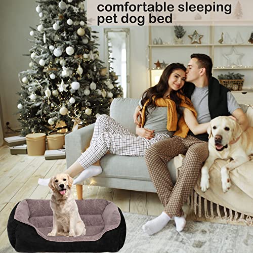 Utotol Dog Beds for Large Dogs, Washable Large Pet Dog Bed Sofa Firm Breathable Soft Couch for Jumbo Large Medium Small Puppies Cats Sleeping Orthopedic Dog Bed, Waterproof Non-Slip Bottom