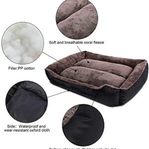 Utotol Dog Beds for Large Dogs, Washable Large Pet Dog Bed Sofa Firm Breathable Soft Couch for Jumbo Large Medium Small Puppies Cats Sleeping Orthopedic Dog Bed, Waterproof Non-Slip Bottom