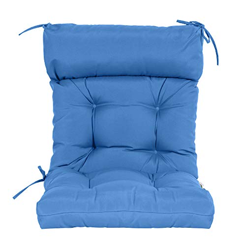 QILLOWAY Indoor/Outdoor High Back Chair Cushion,Spring/Summer Seasonal Replacement Cushions.(Marine Blue)