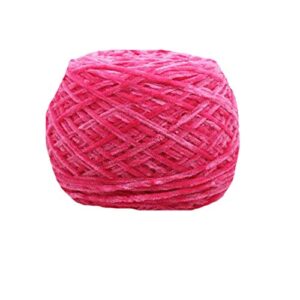 hot pink art velvet chenille yarn 1.1lbs crochet knitting chenille yarn velvet yarn pet toys sweaters (hot pink, 1.1 lbs)