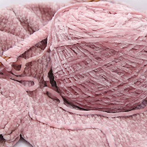 Hot Pink Art Velvet Chenille Yarn 1.1lbs Crochet Knitting Chenille Yarn Velvet Yarn Pet Toys Sweaters (Hot Pink, 1.1 lbs)