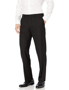 amazon essentials men's classic-fit wrinkle-resistant stretch dress pant, black, 36w x 28l