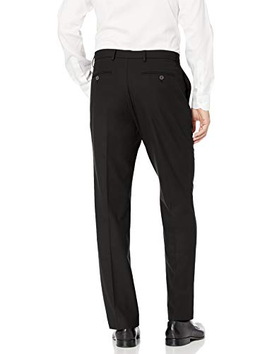 Amazon Essentials Men's Classic-Fit Wrinkle-Resistant Stretch Dress Pant, Black, 36W x 28L