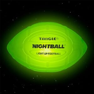 nightball tangle glow in the dark inflatable led football - light up football with bright led lights - glow football for kids and adults - ideal football gifts for teen boys (green)