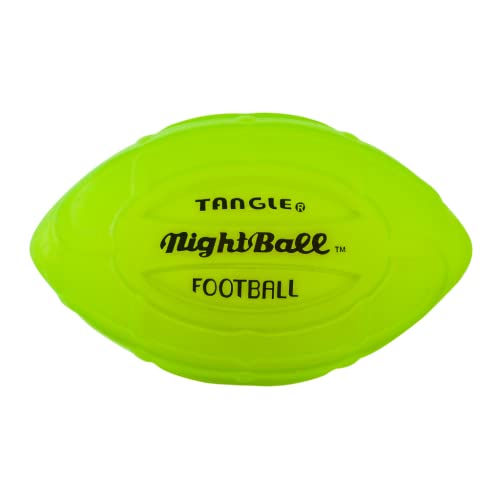 Nightball Tangle Glow in The Dark Inflatable LED Football - Light up Football with Bright LED Lights - Glow Football for Kids and Adults - Ideal Football Gifts for Teen Boys (Green)