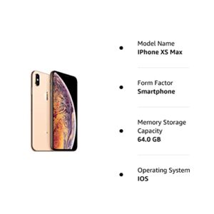 Apple iPhone XS Max, US Version, 64GB, Gold - AT&T (Renewed)
