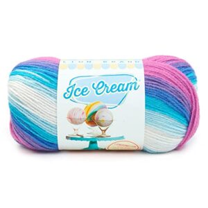 (1 skein) lion brand yarn ice cream baby yarn, moon mist, 1182 foot (pack of 1)
