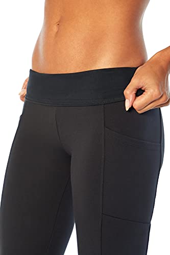 Marika Women's Standard Eclipse Tummy Control Bootleg Pant, Black, Medium